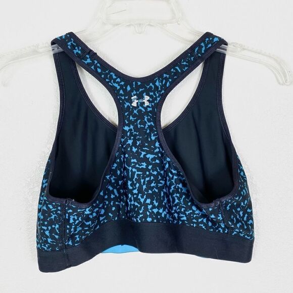 Under Armour Black & Blue Spotted Sportsbra - Picture 2 of 3